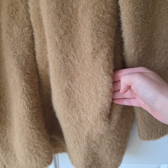 J. CREW X Point Sur Jacket S Oversized Teddy Zip Up Oversized Cardigan Coat Tan - Picture 6 of 10